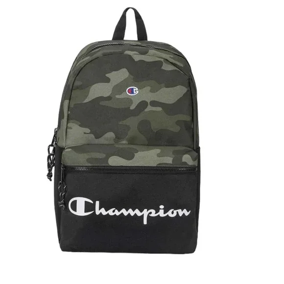 CHAMPION Black & Grey Ascend Camo Backpack Amazon.com: Champion Unisex Adult Manuscript Backpacks  main image 4